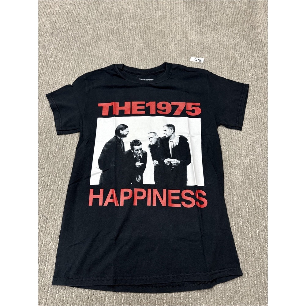 The 1975 Happiness Black t shirt Size Small Band Shirt #418